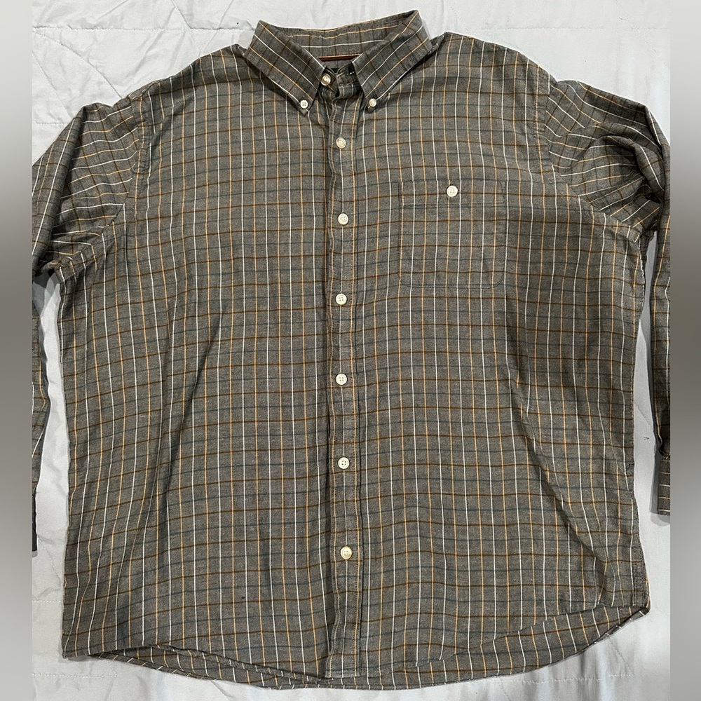 Orvis Men's Plaid Button-Down Shirt Sz XL EUC